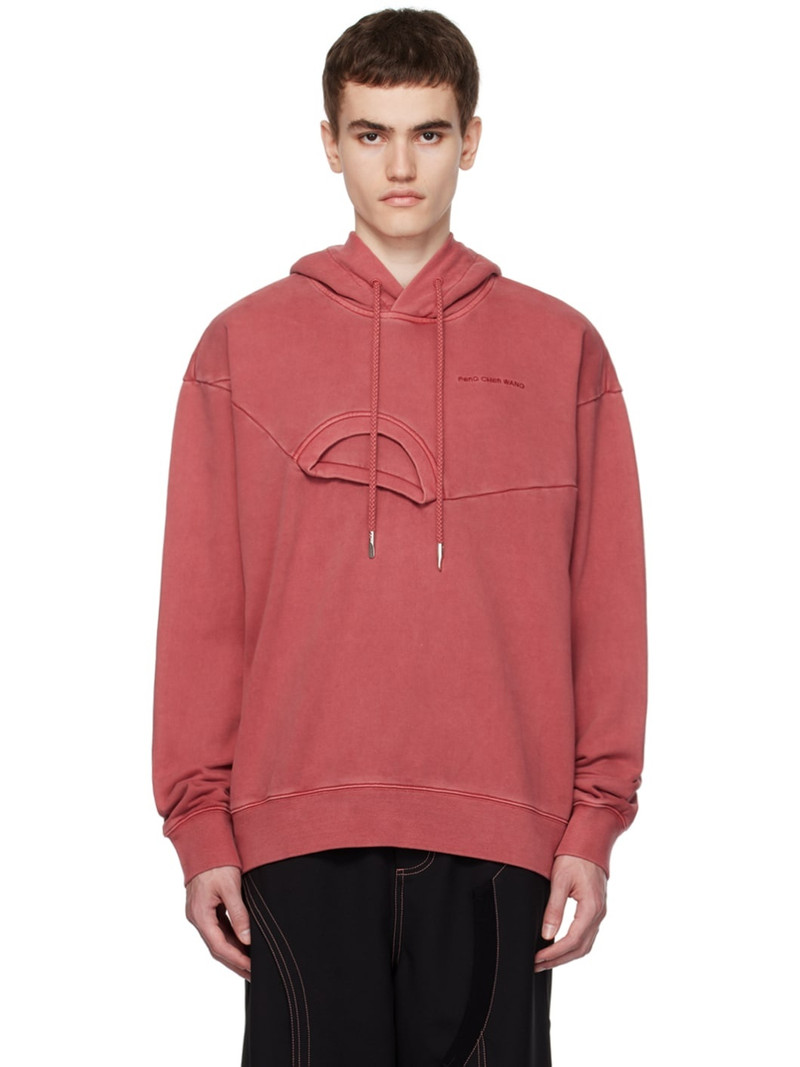 Red Paneled Hoodie 1