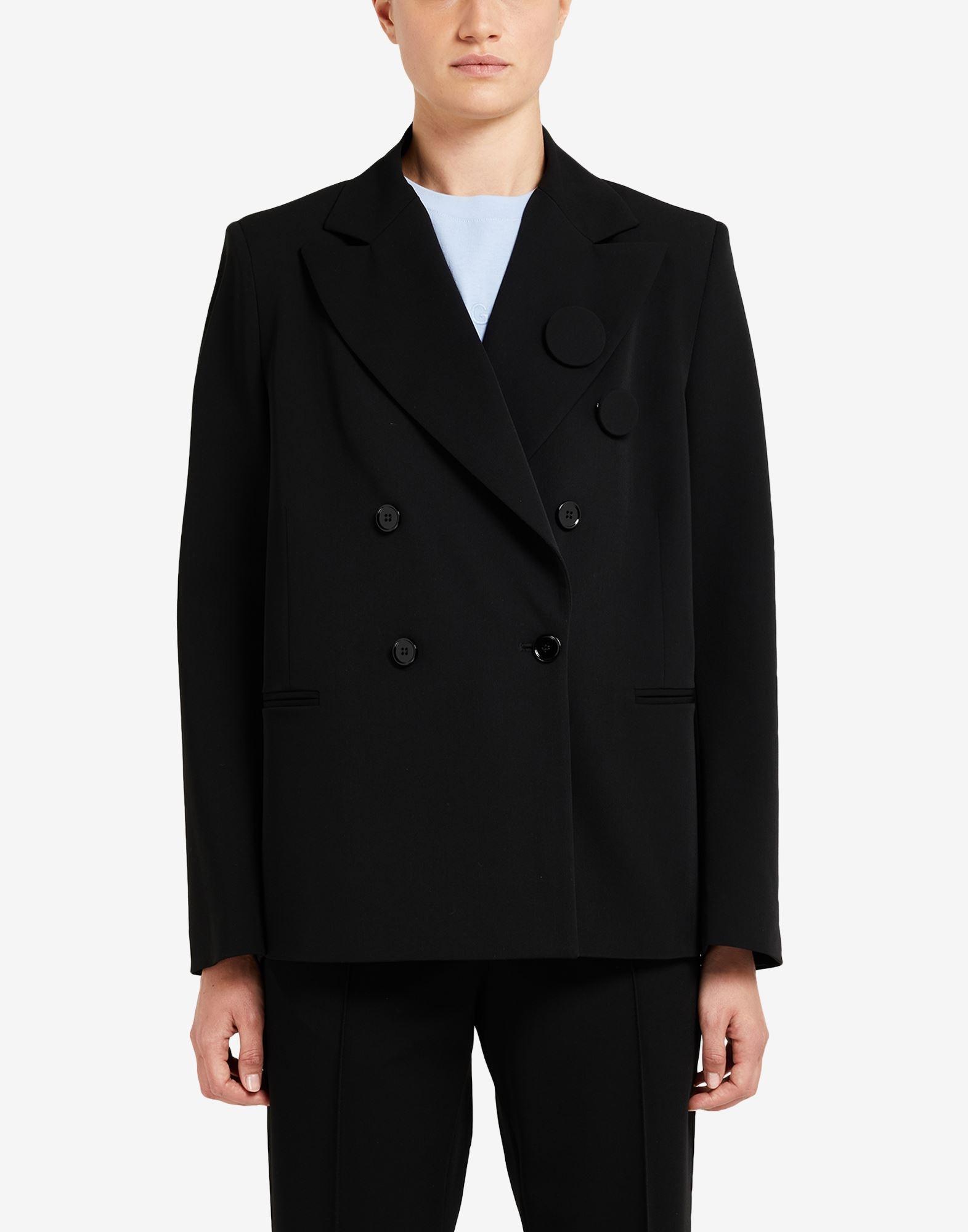 Badge double-breasted blazer - 5