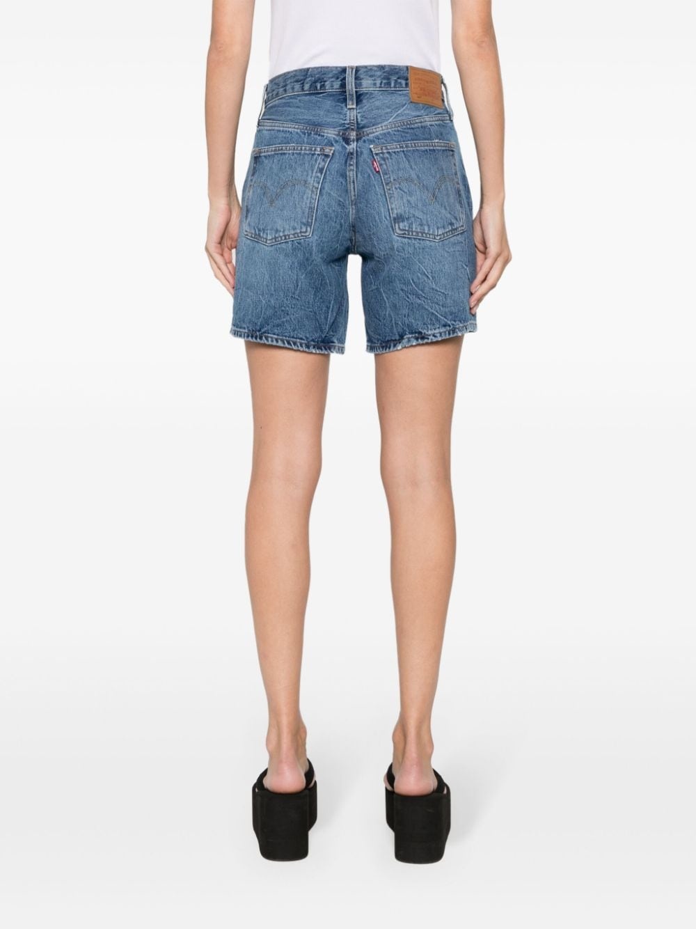501 cotton denim shorts - 4