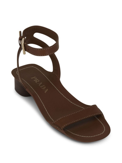 Prada 35mm buckled leather sandals outlook