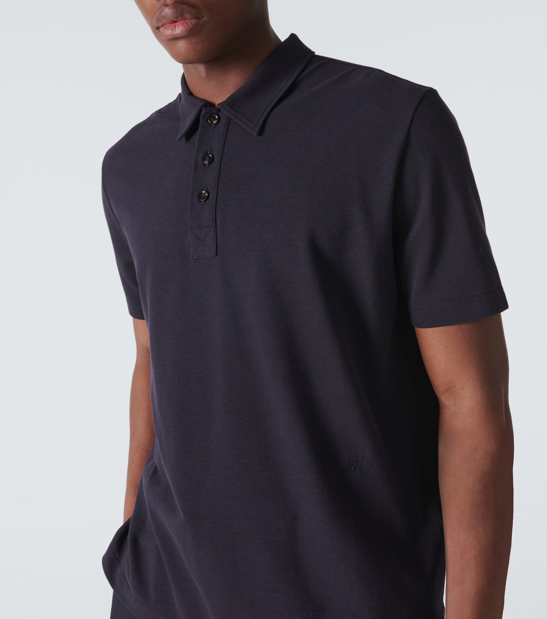 Cotton piqué polo shirt - 5