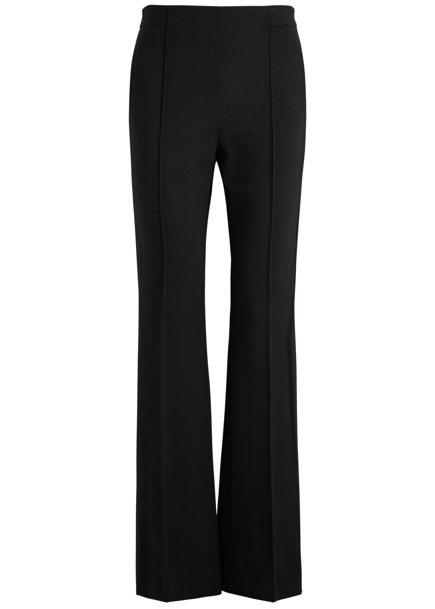 Flared-leg stretch-jersey trousers - 1