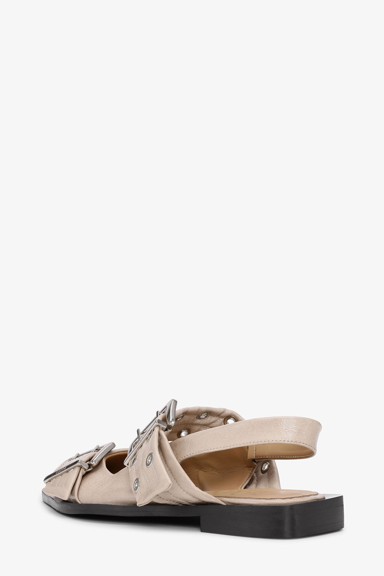 GREY FEMININE BUCKLE BALLERINAS - 3
