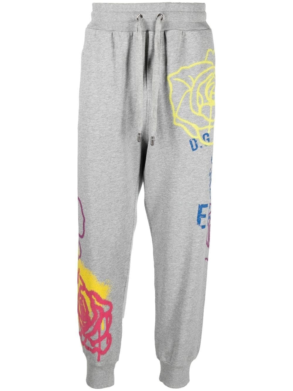 graffiti-print track pants - 1