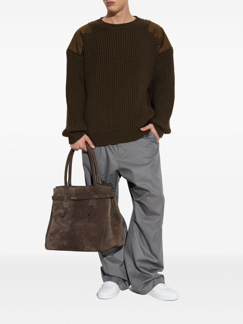 DSQUARED2 shoulder-patch ribbed-knit jumper outlook