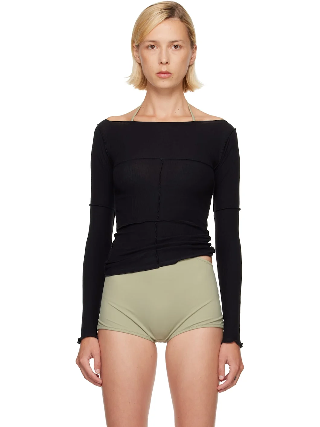SSENSE Exclusive Black Cinder Long Sleeve Top - 1