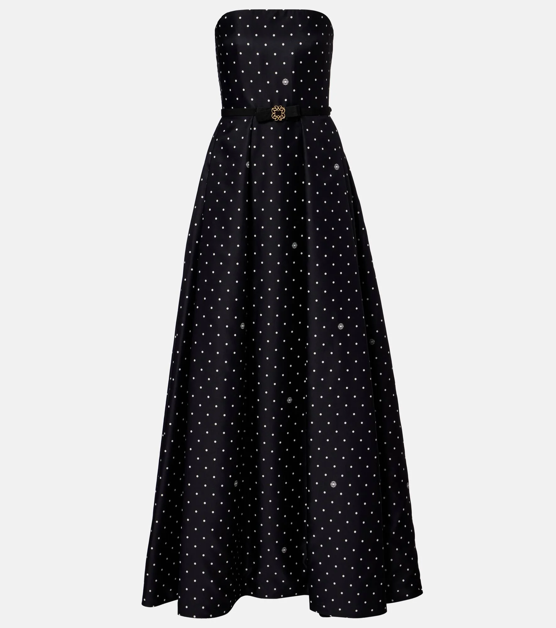 Belted polka-dot gown - 1