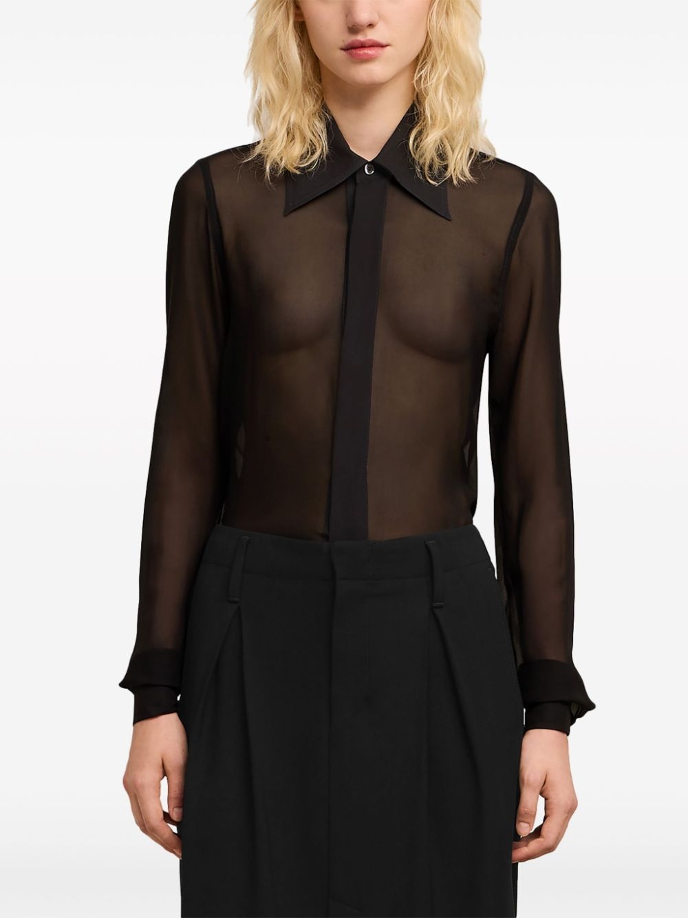 sheer silk shirt - 5