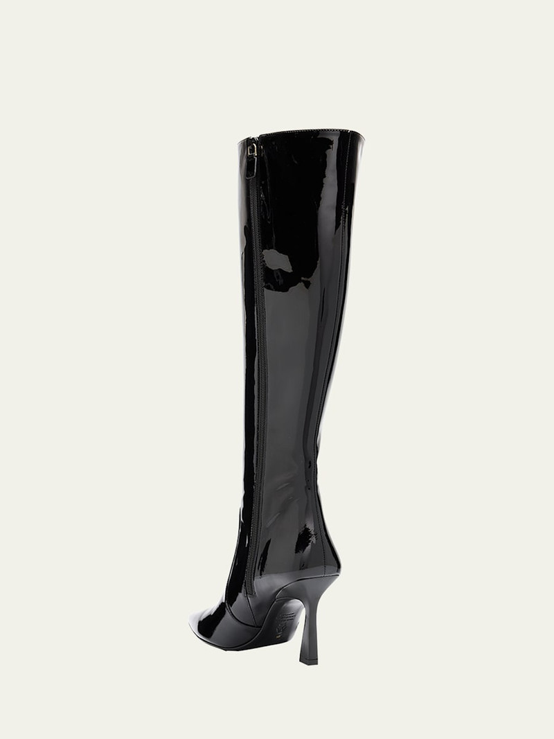 85mm Vinnie Patent Leather Knee-High Boots 4