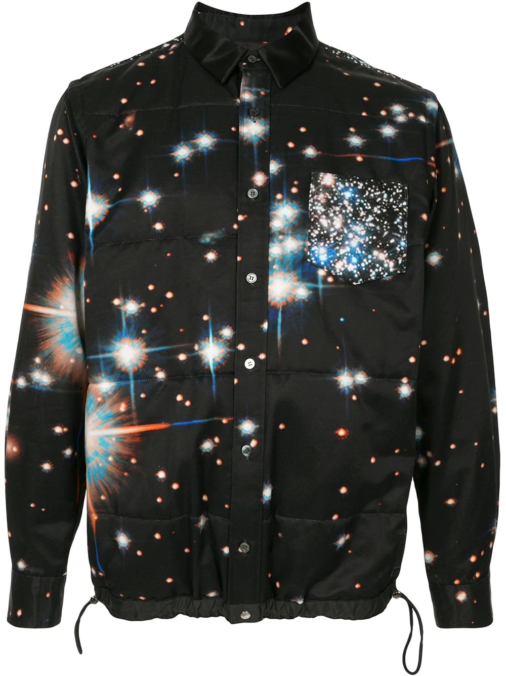 space-print long sleeve shirt - 1