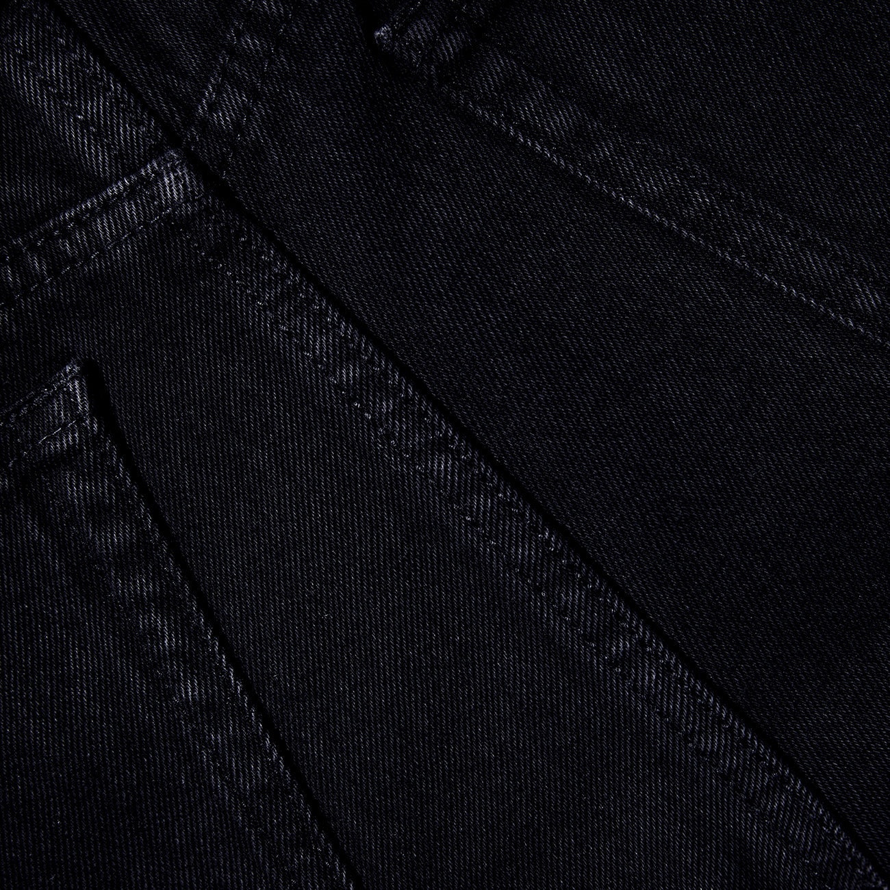 Black Denim Cropped High Rise Trouser - 5