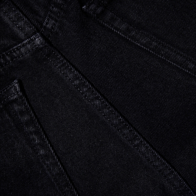 Black Denim Cropped High Rise Trouser 5