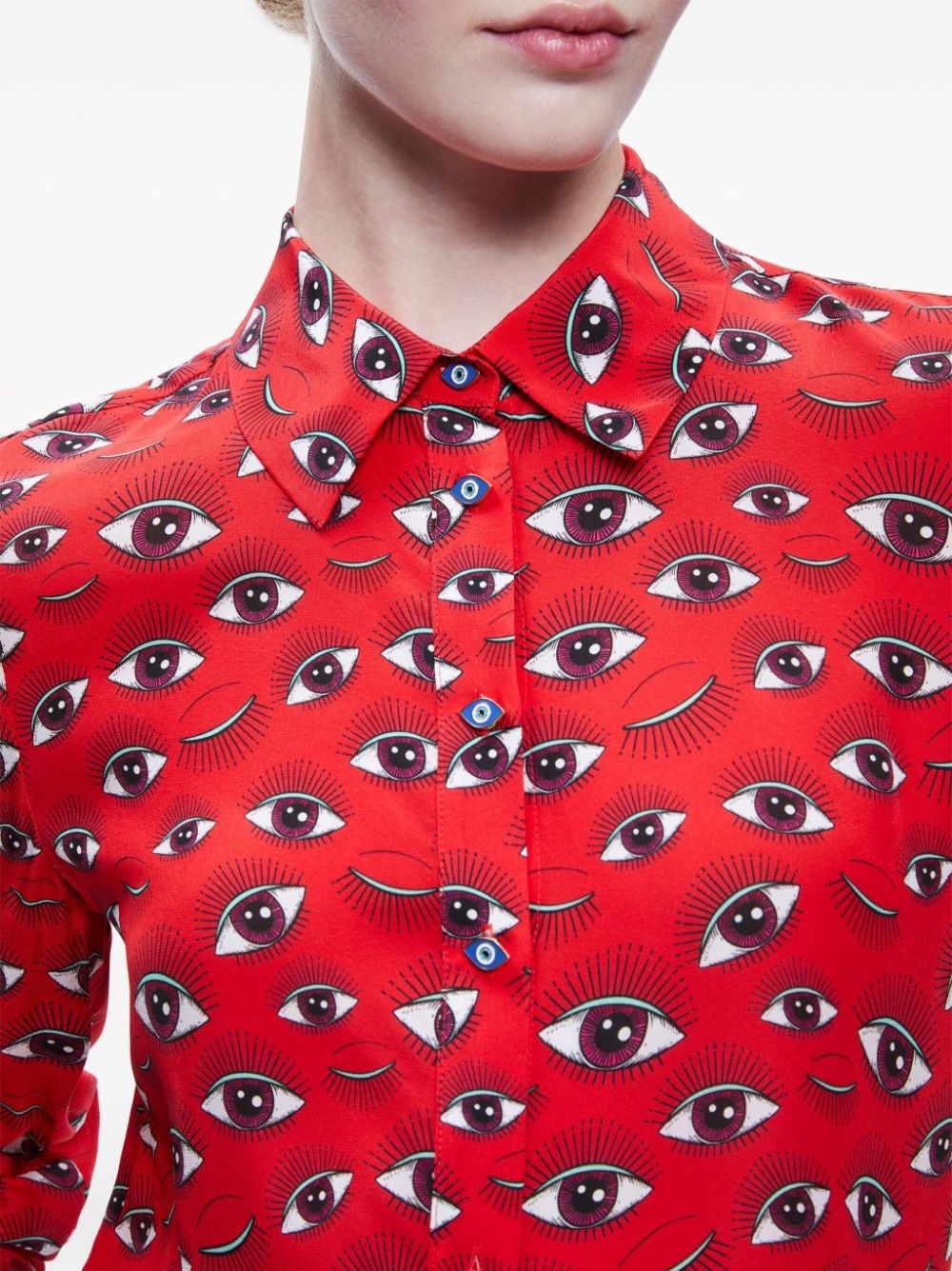 Willa eye-print silk shirt - 6