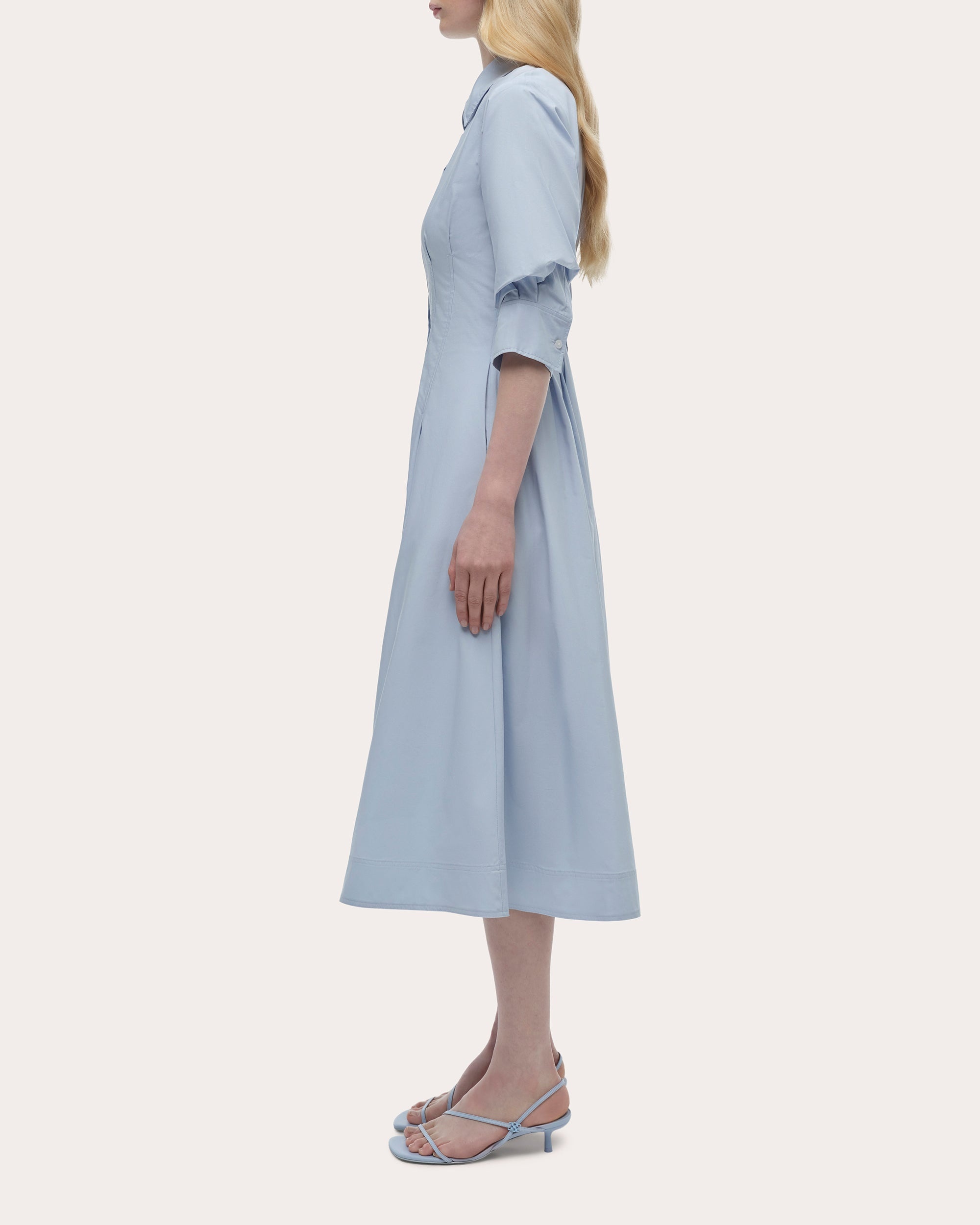 Jazz Poplin Pintuck Midi Dress - 3