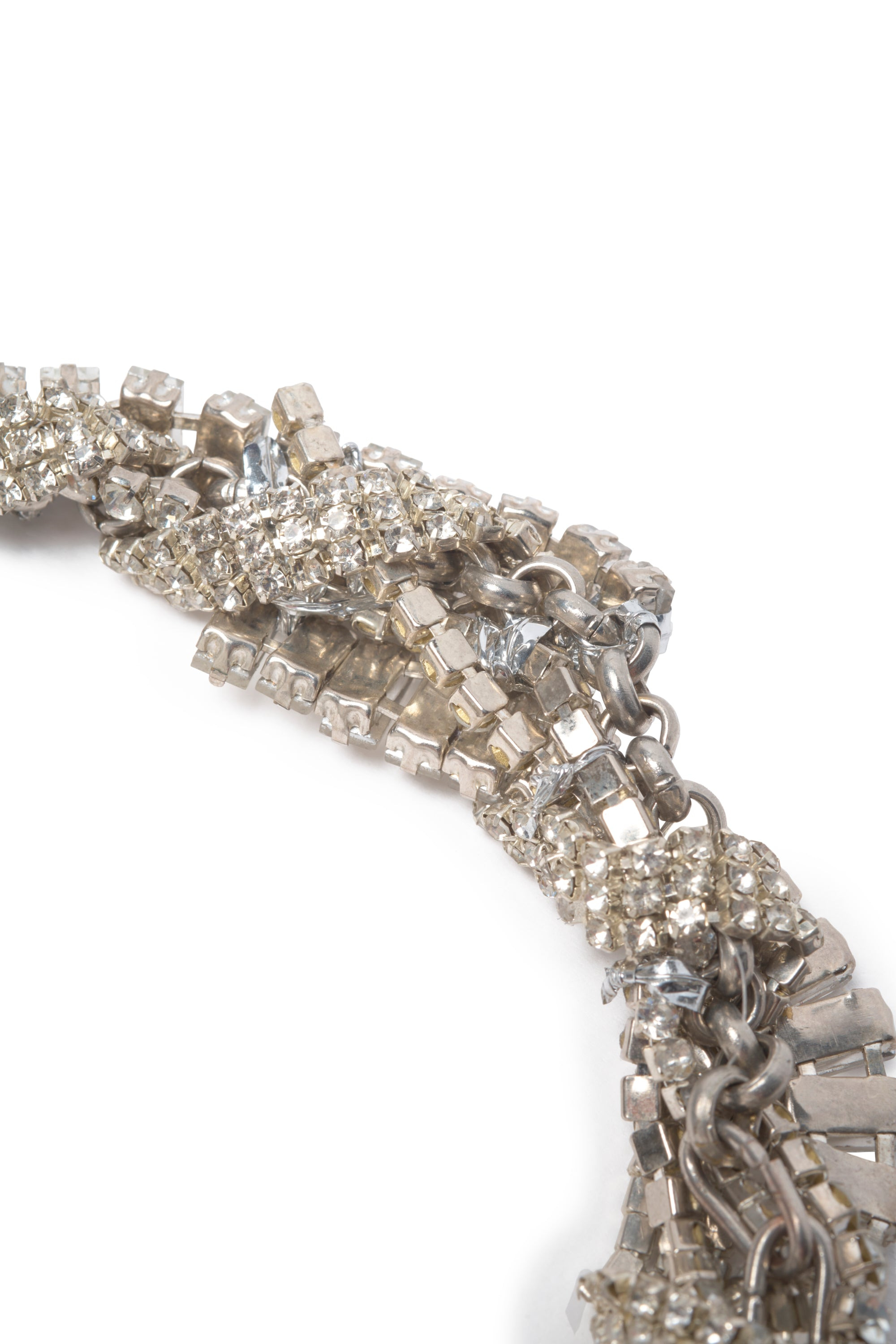 CRYSTAL CLEAR RHINESTONE JUNK NECKLACE - 5