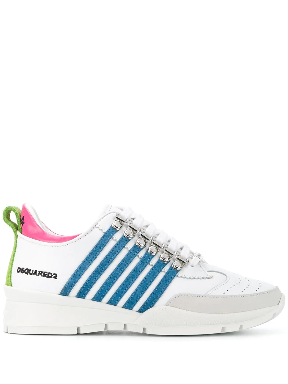 lace up trainers with colourful stripe detail - 1