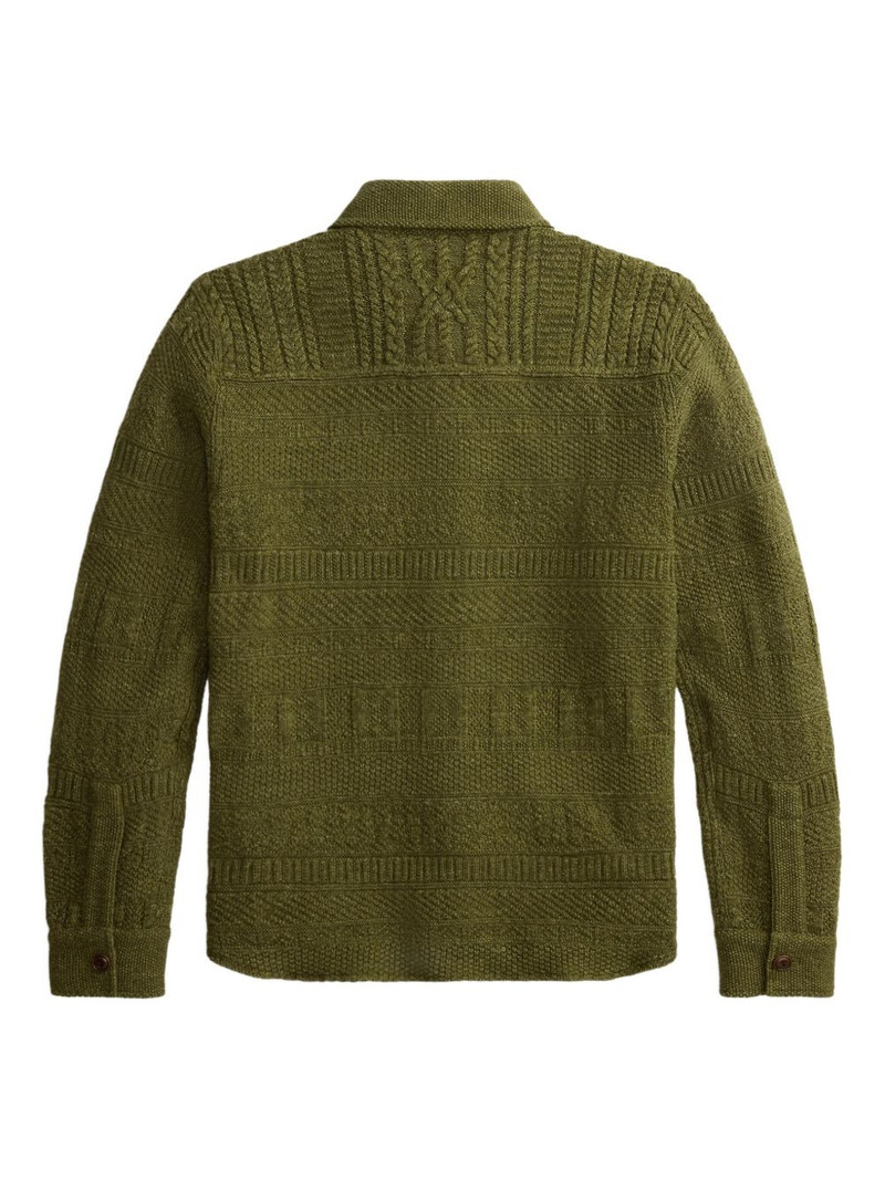 RRL by Ralph Lauren buttoned cable-knit sweater outlook