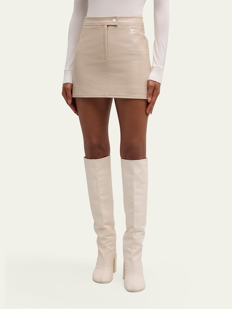 courrèges Reedition Vinyl Mini Skirt outlook