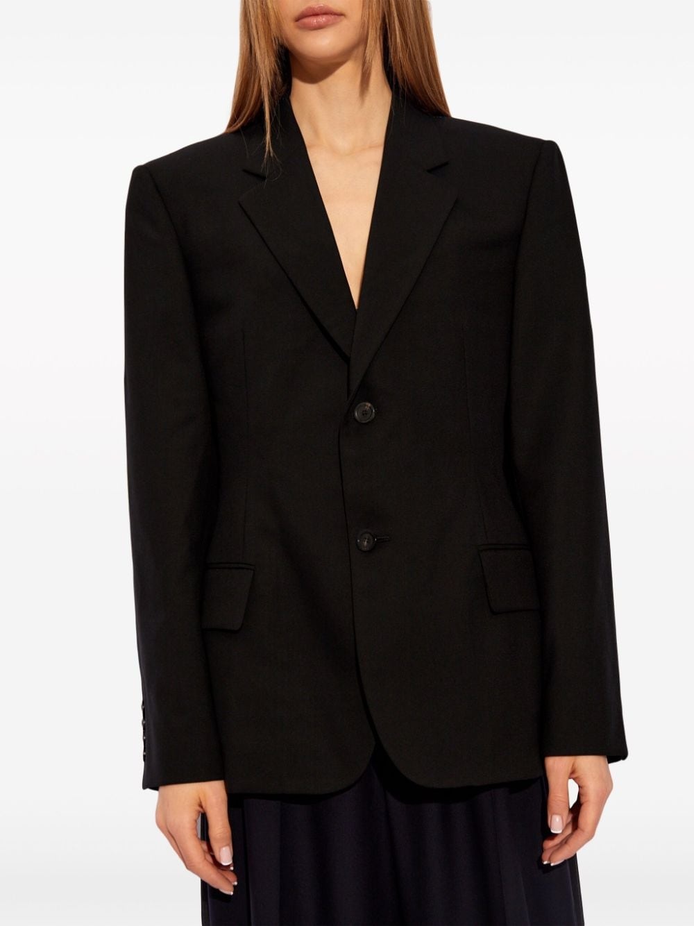 single-breasted wool blazer - 3