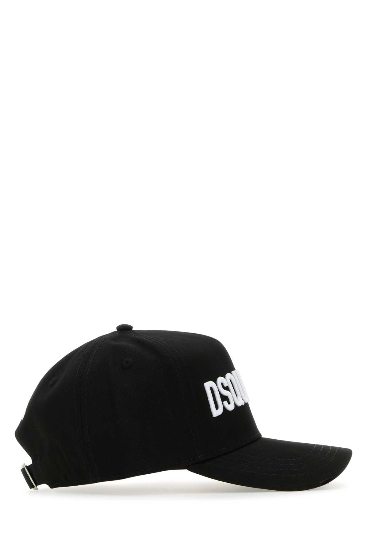 Dsquared Men Black Cotton Baseball Cap - 2