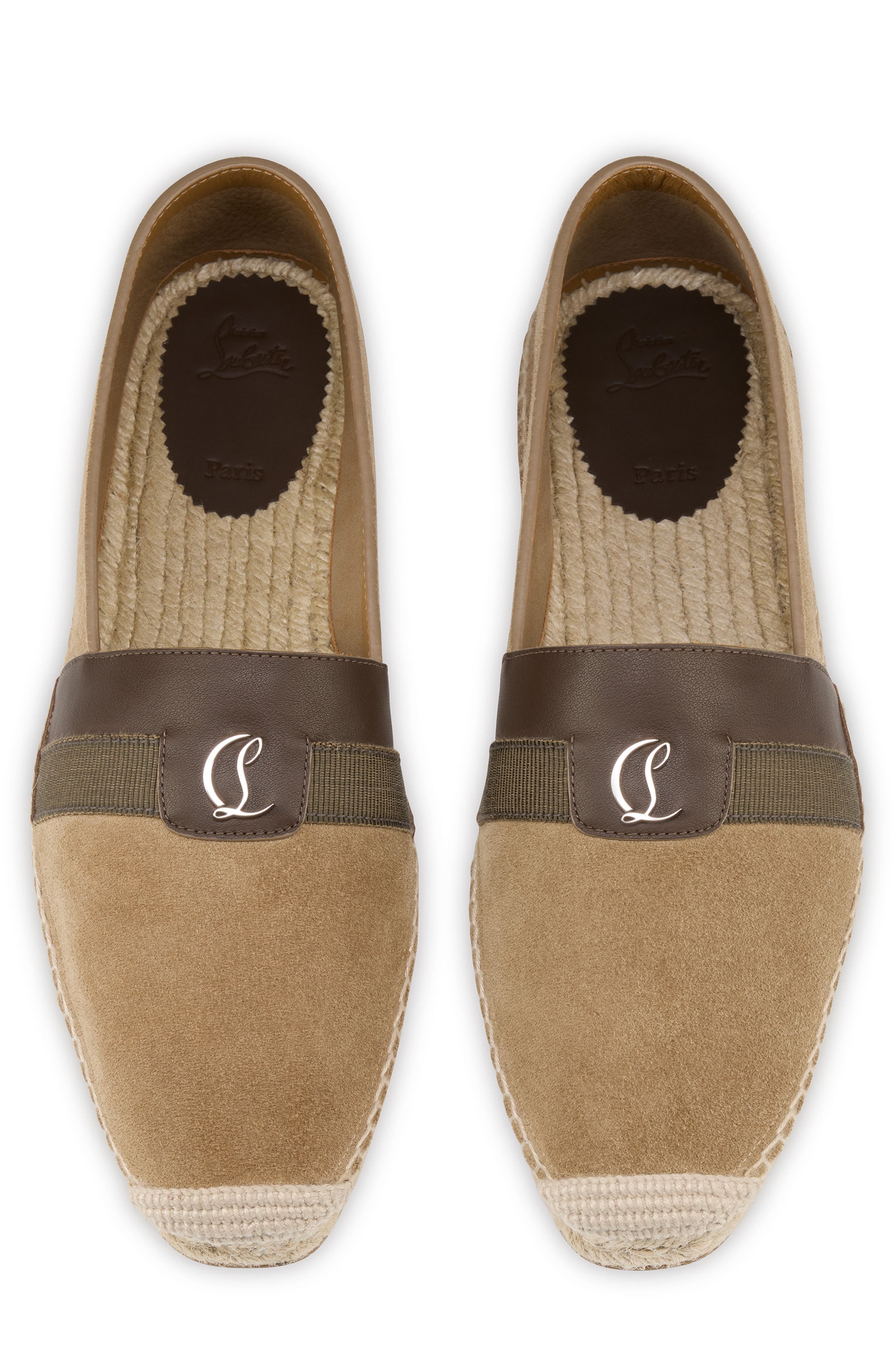 Christian Louboutin Alfarica CL Logo Espadrille in Version Saharienne at Nordstrom - 3
