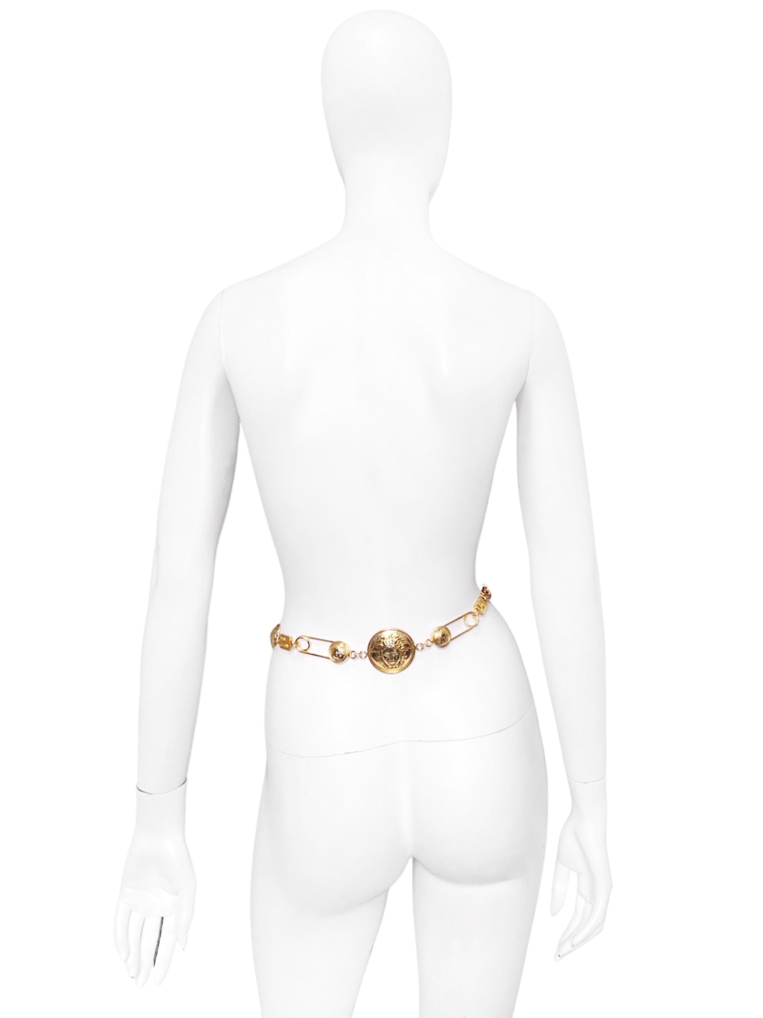 Gianni Versace Iconic Spring 1994 Gold Safety Pin Chain Belt - 10