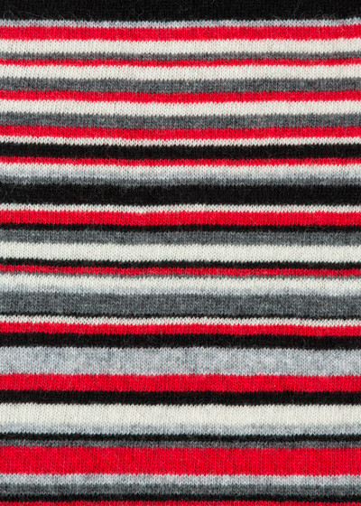 Paul Smith Paul Smith & Manchester United – Red Striped Wool-Cashmere Scarf outlook