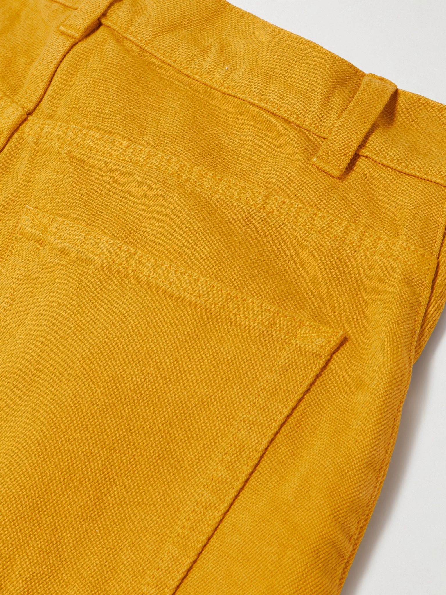Ezra high-rise bootcut recycled jeans Mustard - 6