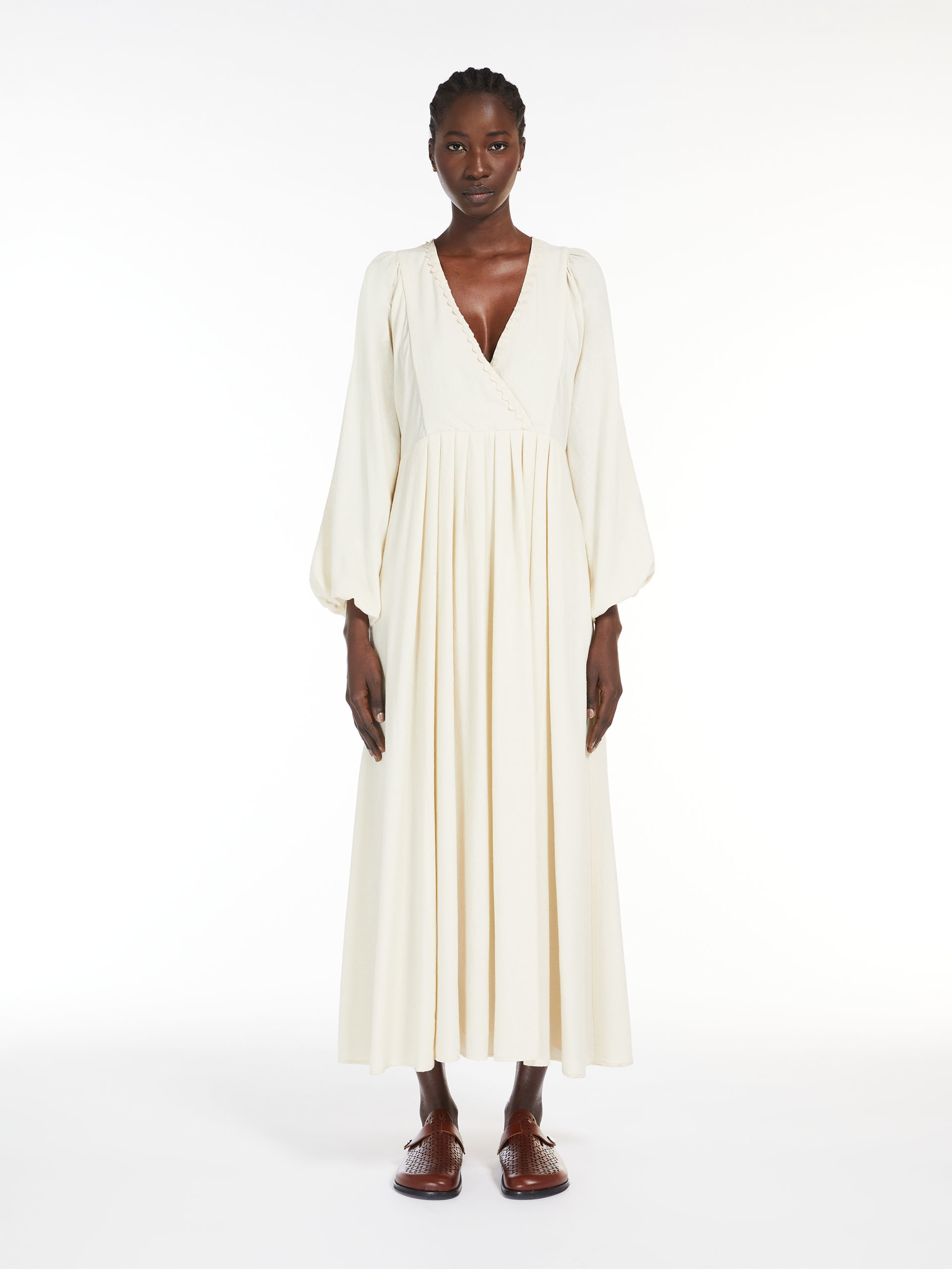 FRANCIS Viscose and wool canvas dress - 3