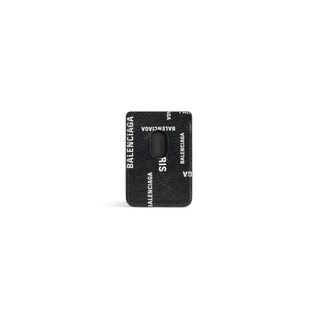 Men's Cash Magnet Card Holder Bal Paris Allover in Black - 2