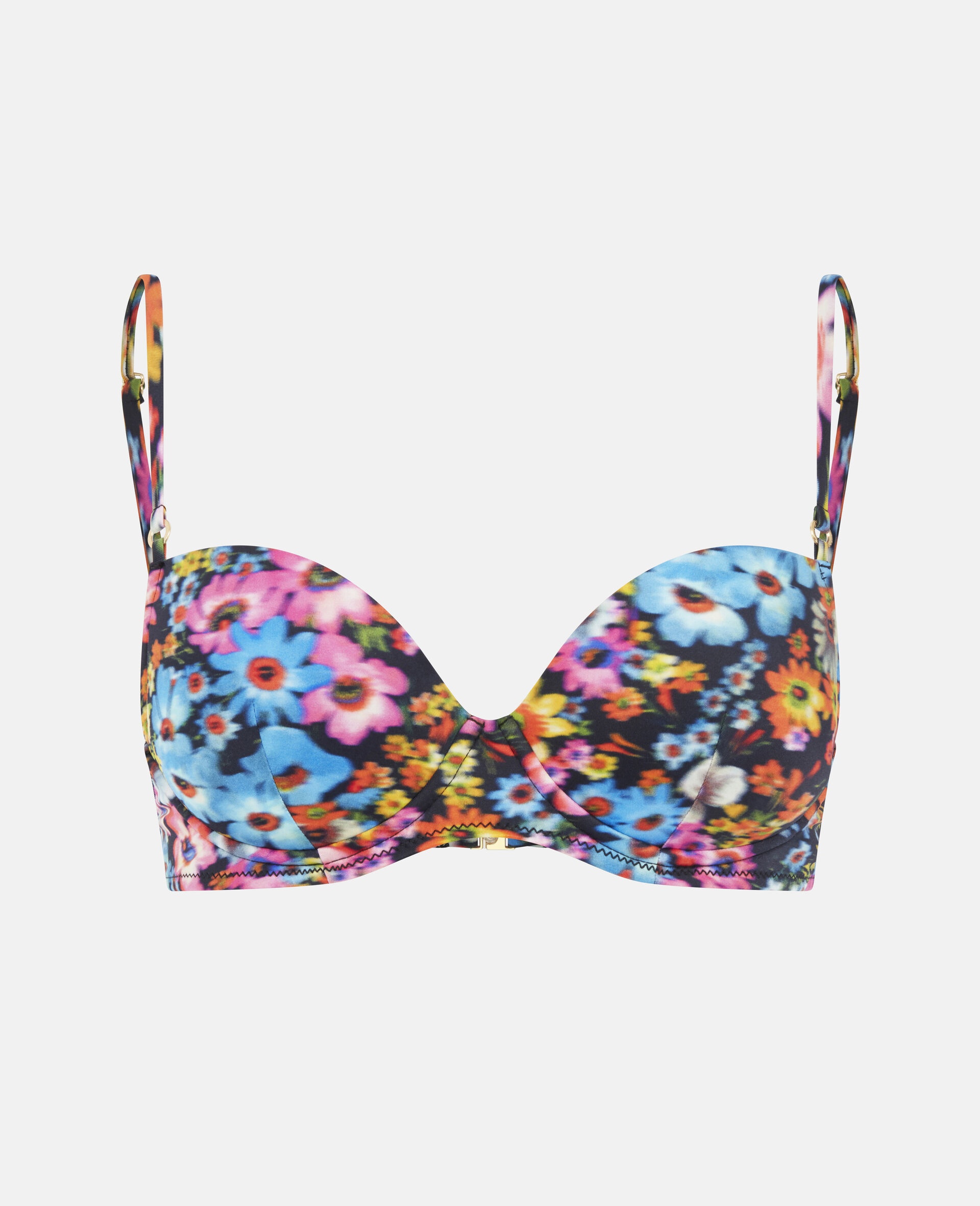 Floral Push Up Bikini Top - 1