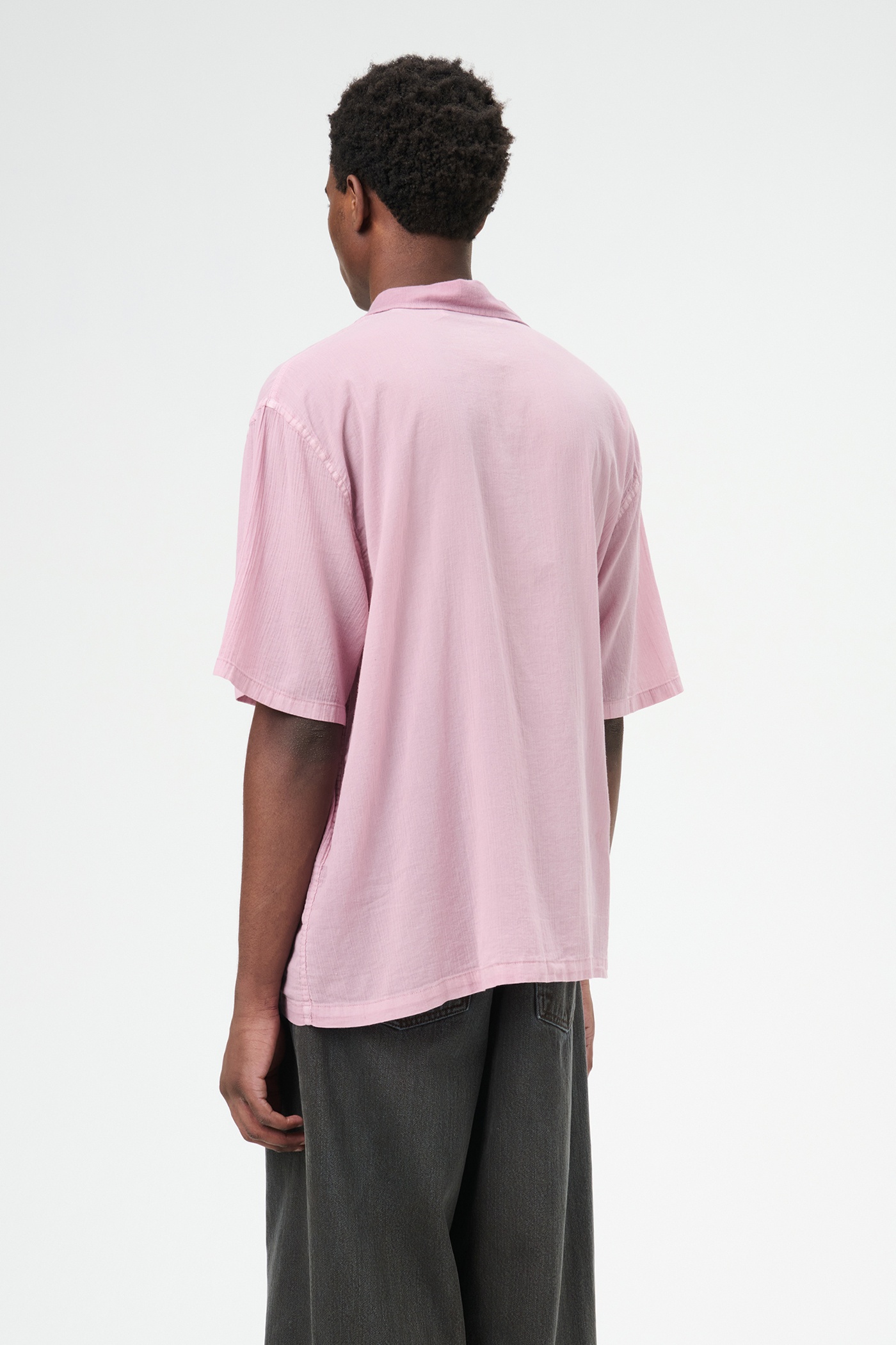 Box Shirt Shortsleeve Dusty Lilac Coated Voile - 5