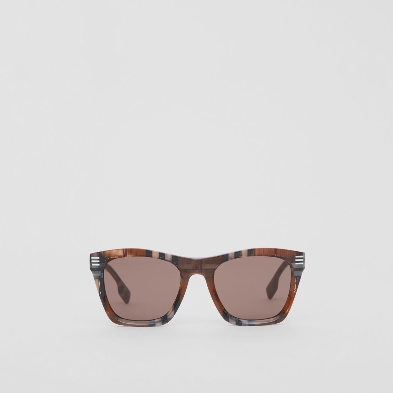 Check Square Frame Sunglasses - 1