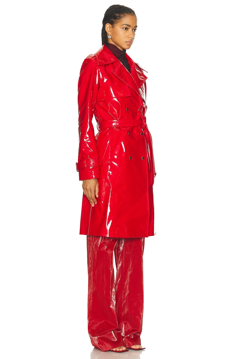 Patent Leather Trench Coat - 2