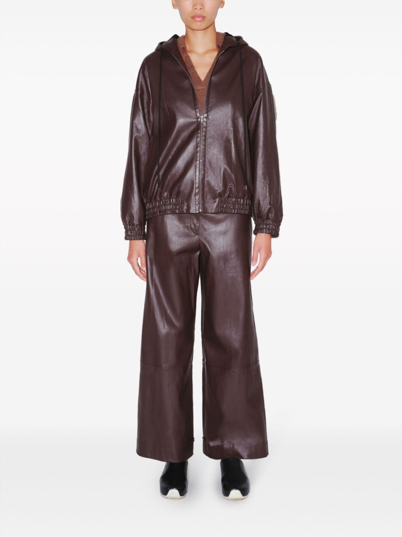 ROSETTA GETTY Plonge leather hooded jacket outlook