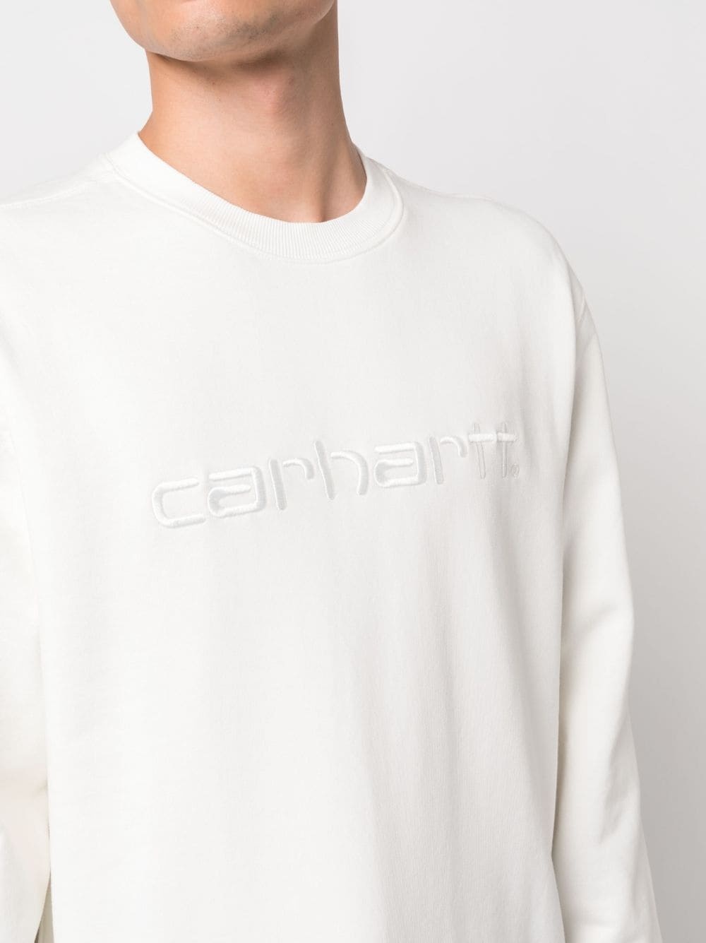 embroidered-logo cotton jumper - 5
