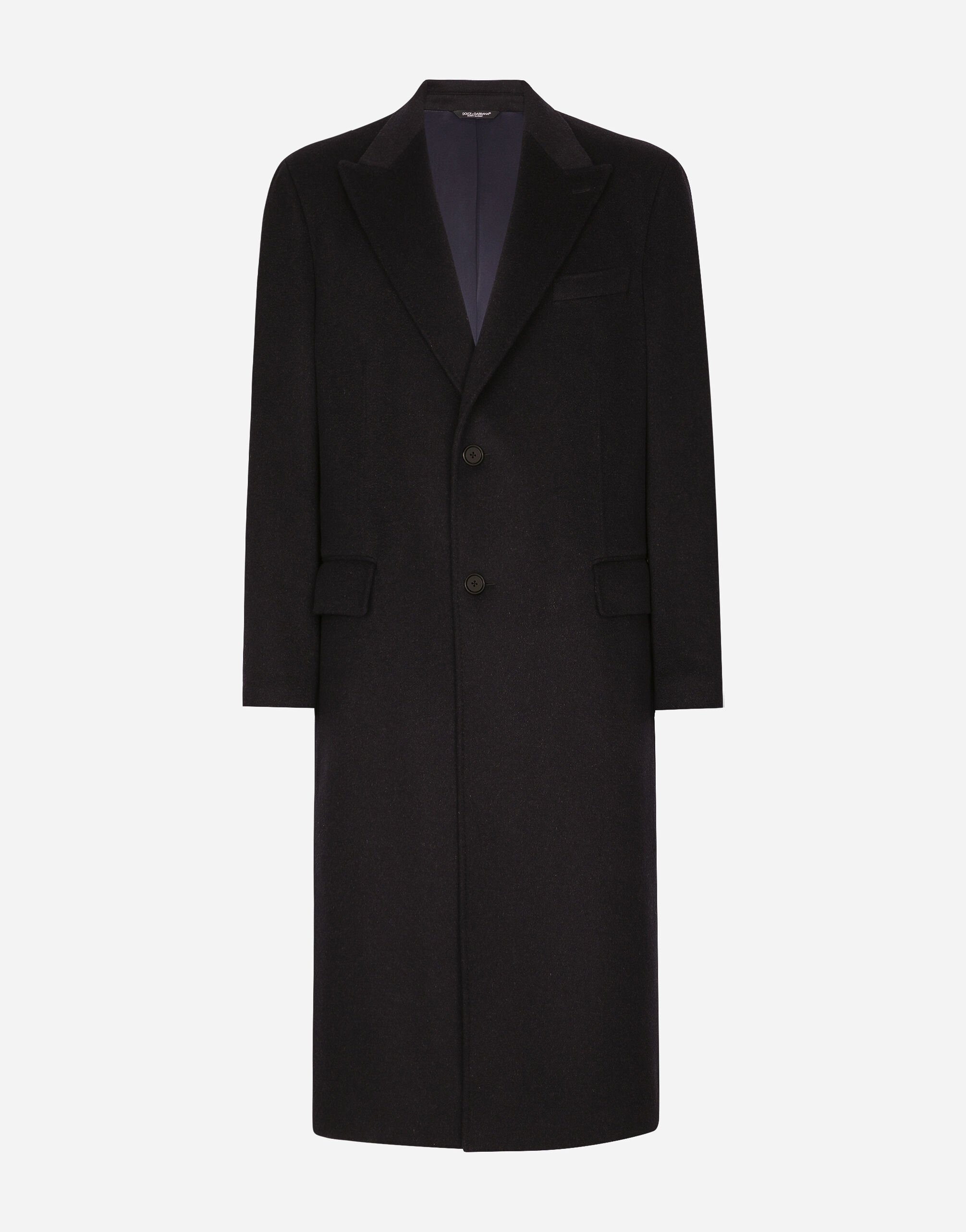 Single-breasted cashmere coat - 1