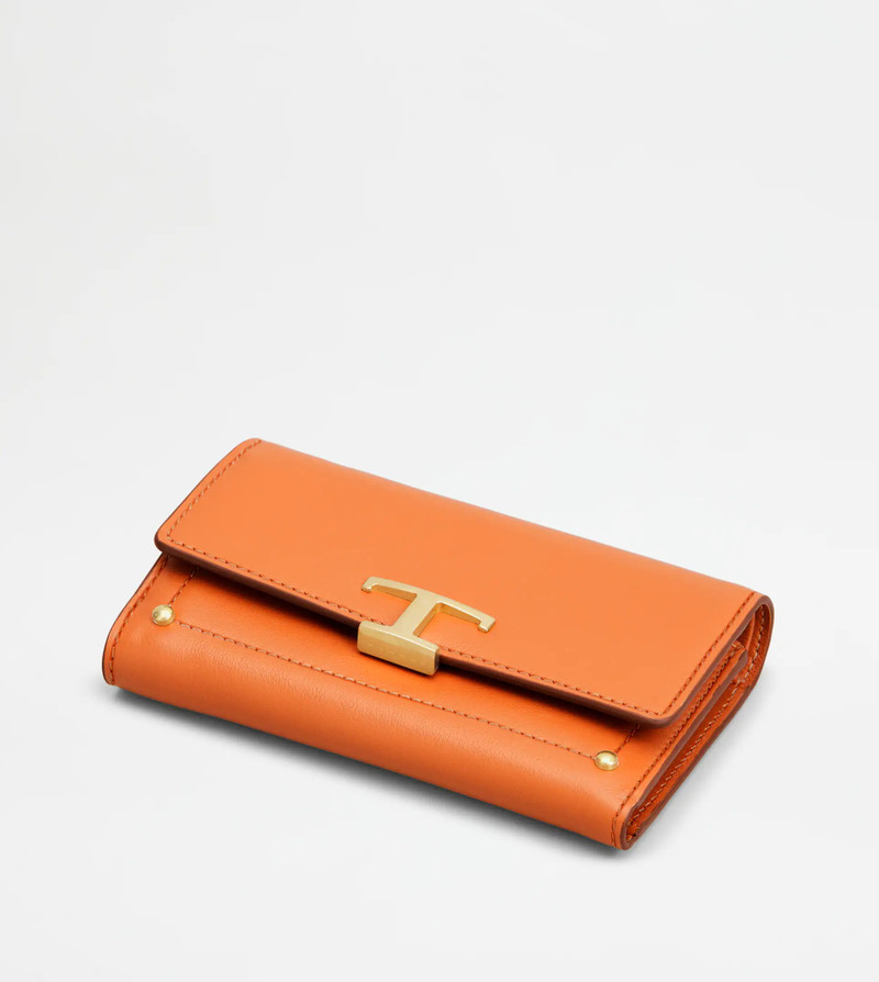 TIMELESS WALLET IN LEATHER - ORANGE 4