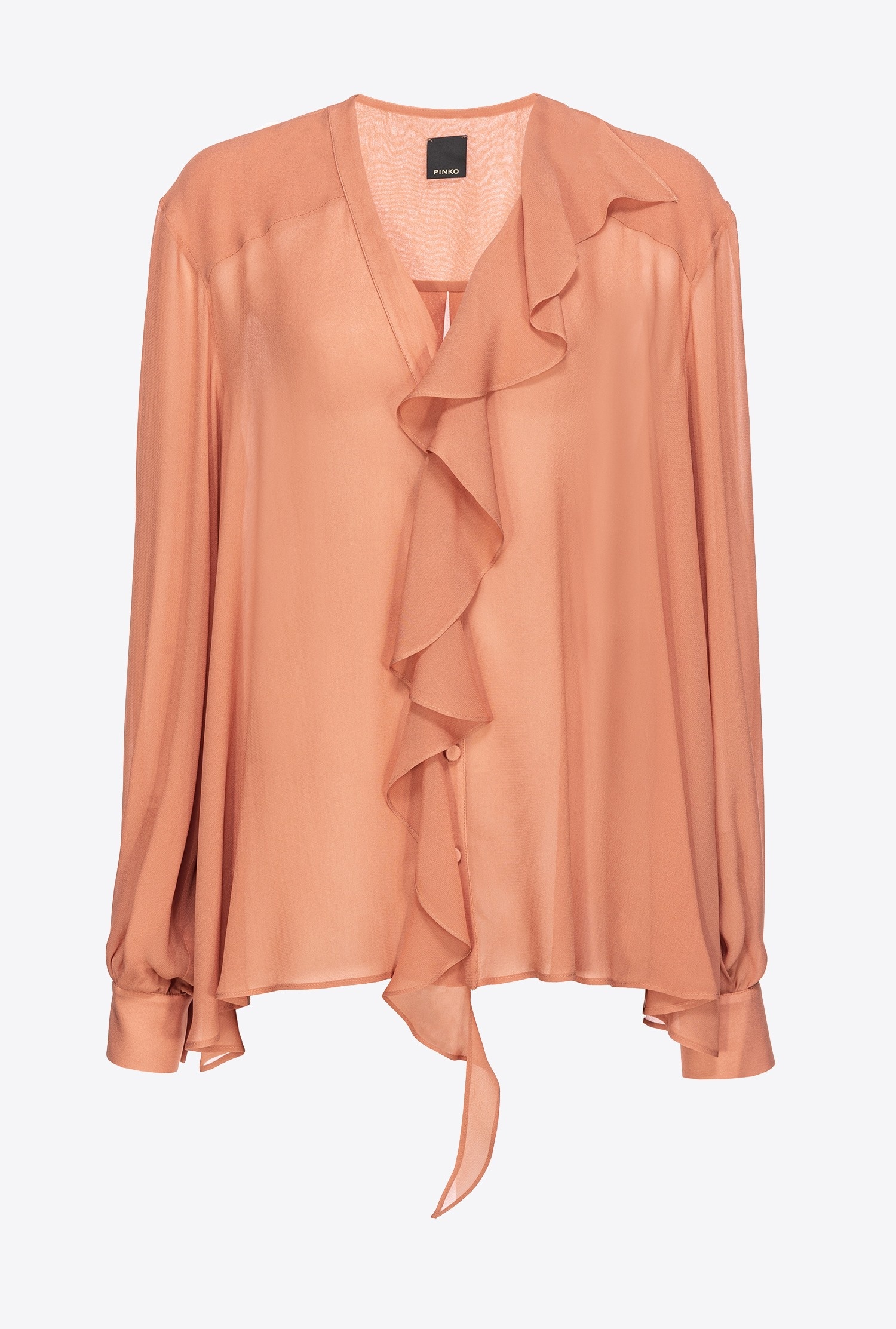 BLOUSE WITH RUFFLED DETAILING - 1