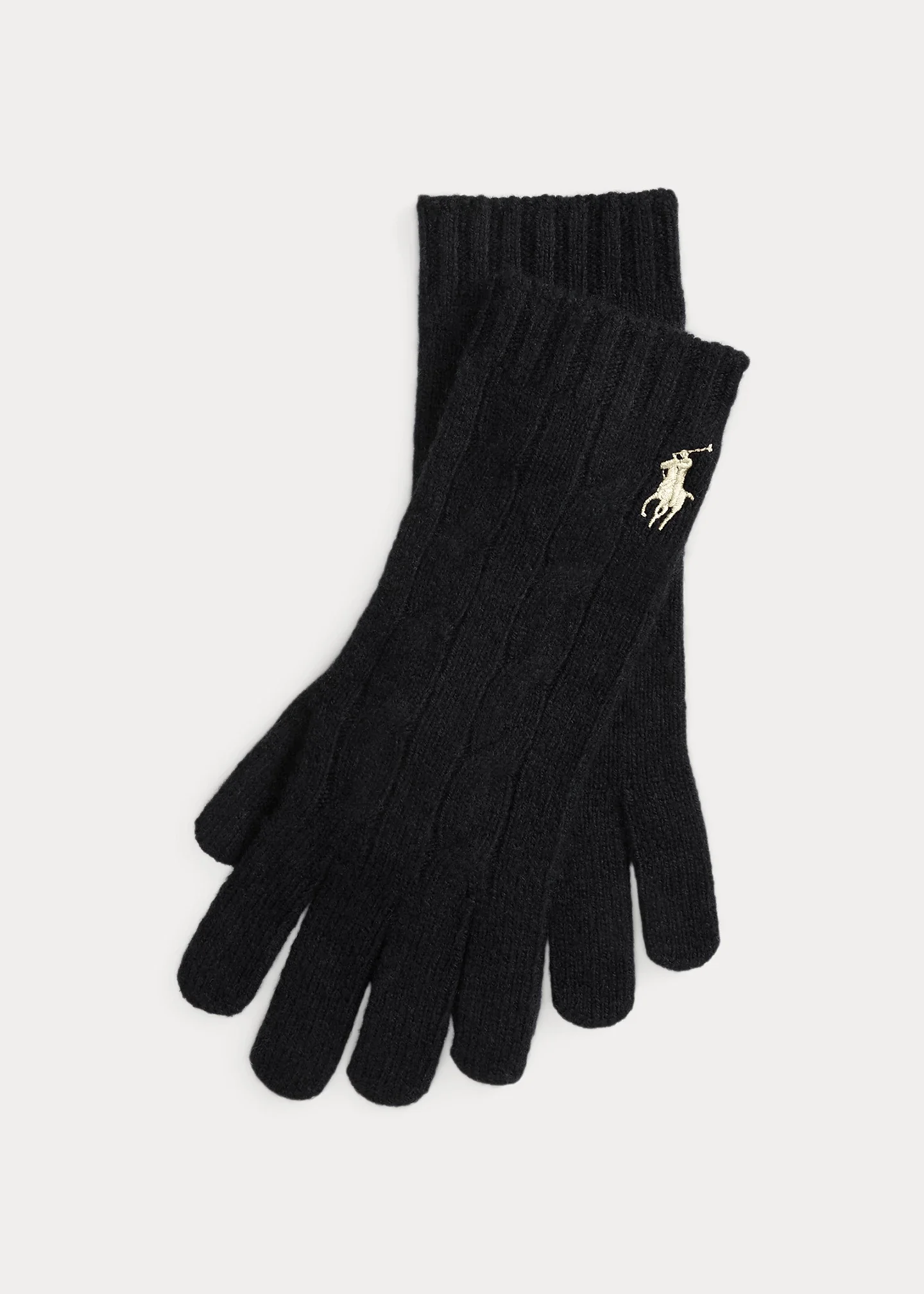 Cable-Knit Wool-Cashmere Gloves - 1