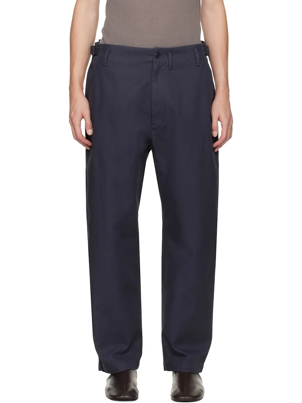 Navy Carrot Pants - 1