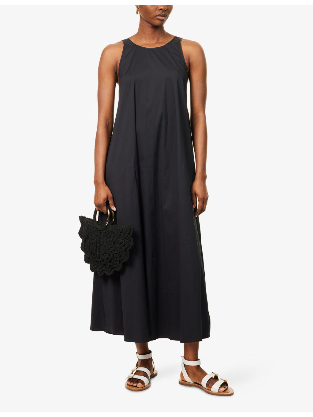 Romea Scoop-Back Cotton-Blend Midi Dress - 2