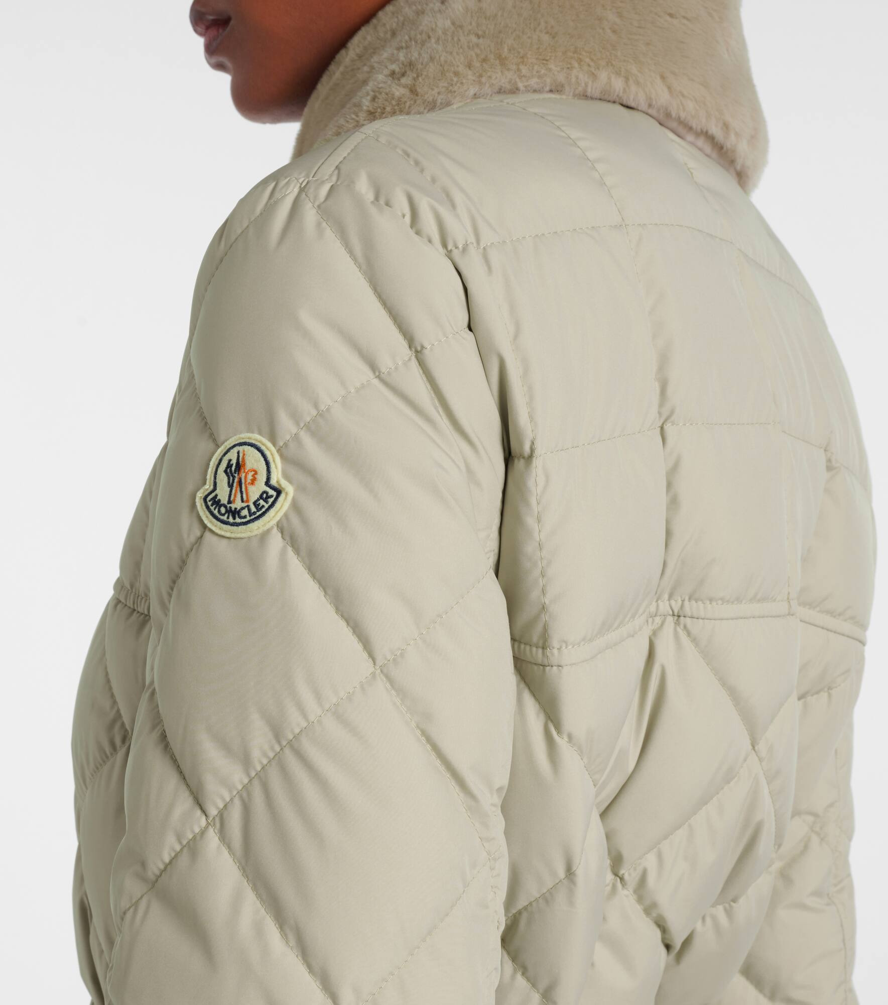 Cygne faux fur-trimmed down jacket - 5