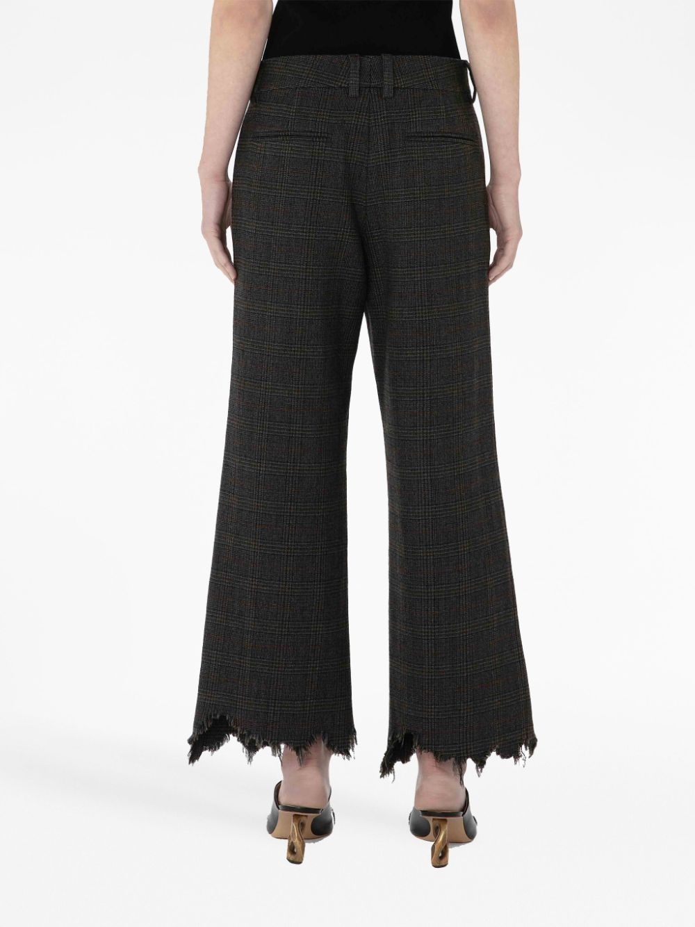 distressed-effect straight-leg trousers - 4