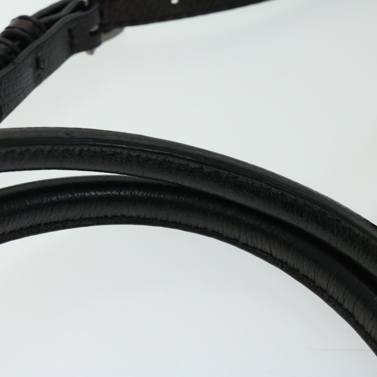 Burberry Hand Bag Nylon Leather Black - 8