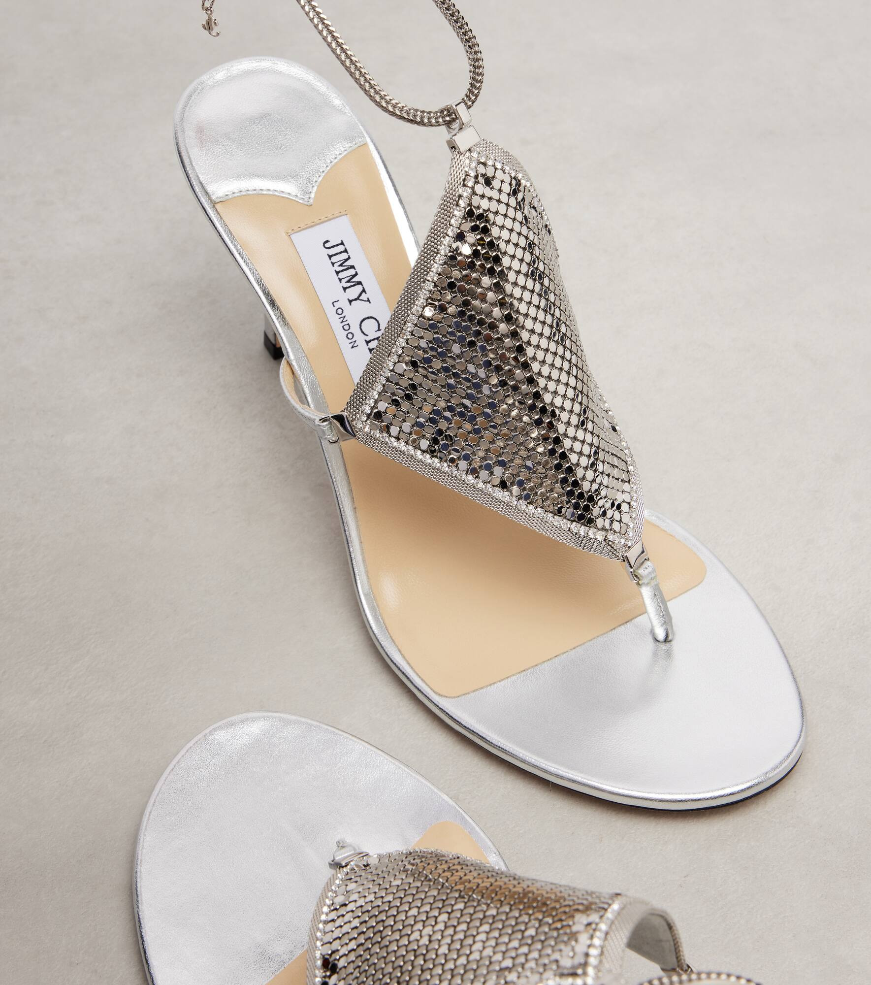Archive Thong 85 metallic leather sandals - 5