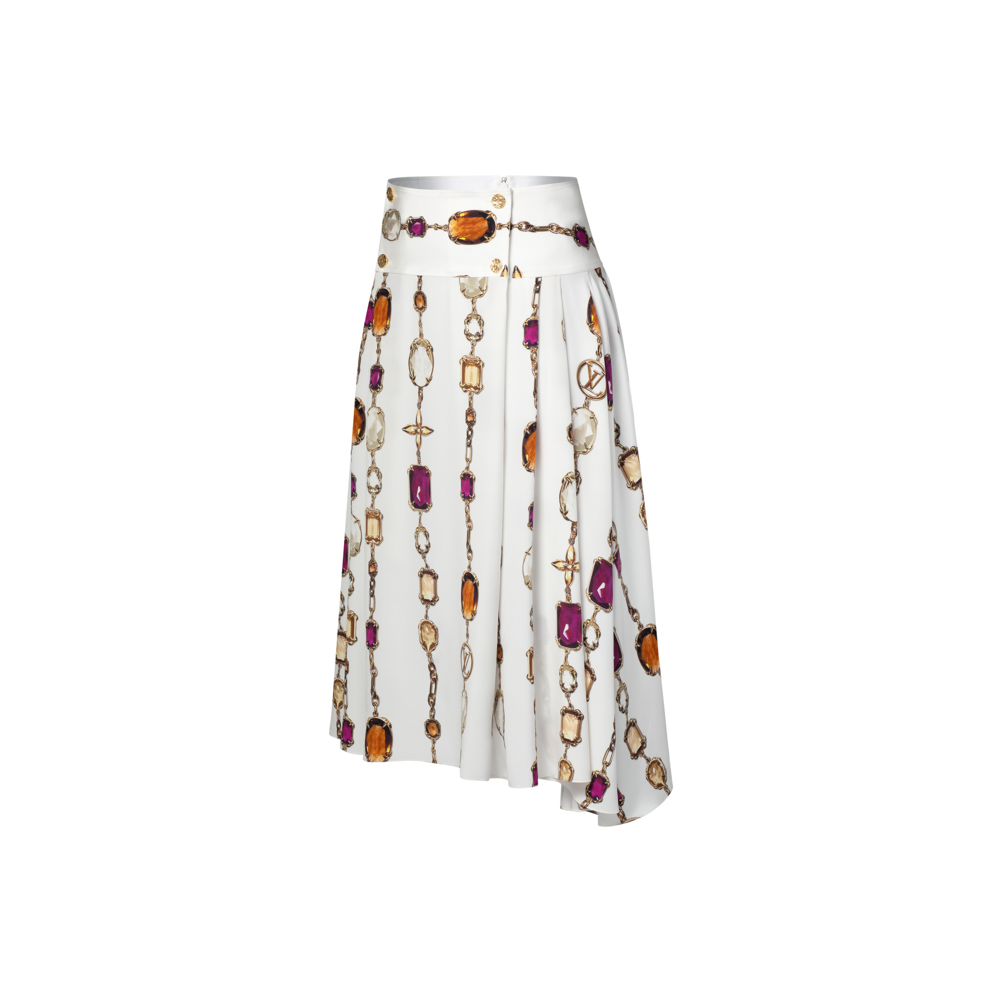 Necklace Print Midi Skirt - 2