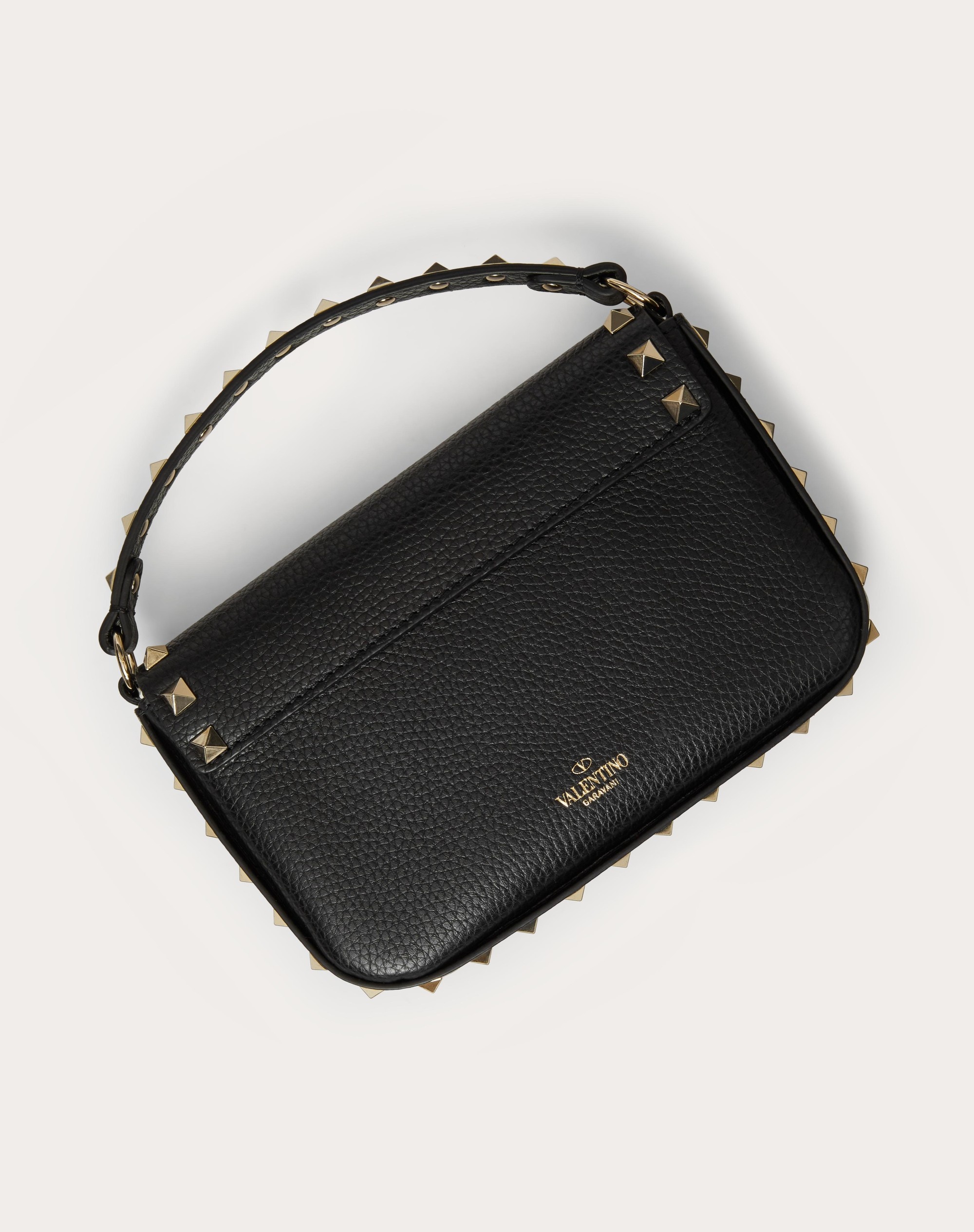 ROCKSTUD GRAINY CALFSKIN POUCH - 4