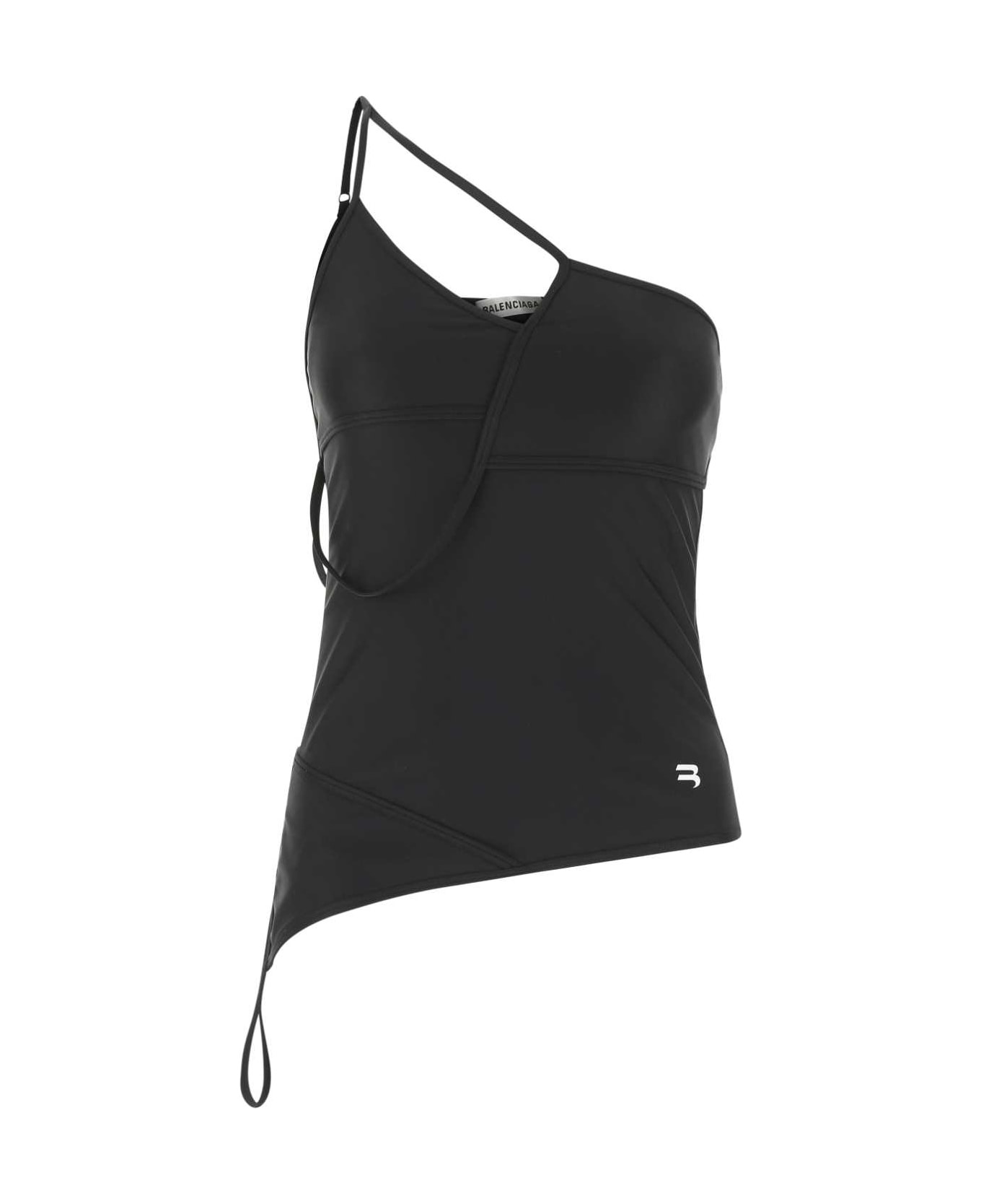 【送料&関税込】Balenciaga Black Stretch Nylon Top BALENCIAGA Black Stretch Nylon Top | italist | REVERSIBLE