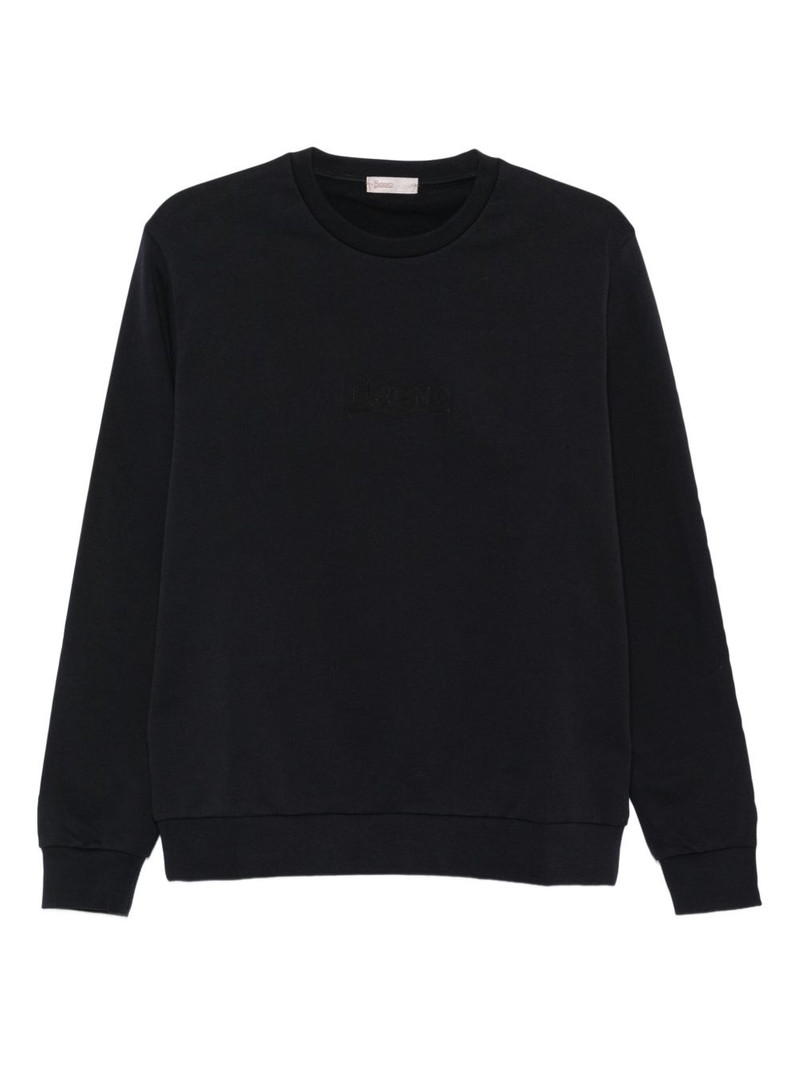 logo-embroidered 코튼 스웨터 1
